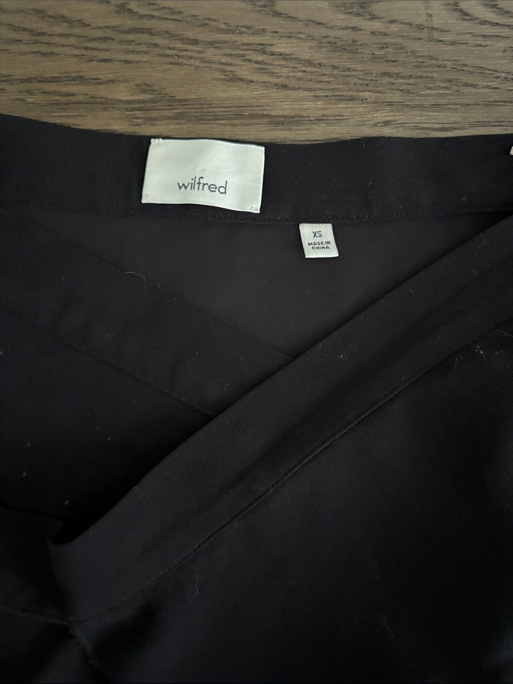 Wilfred Black wrap skirt
